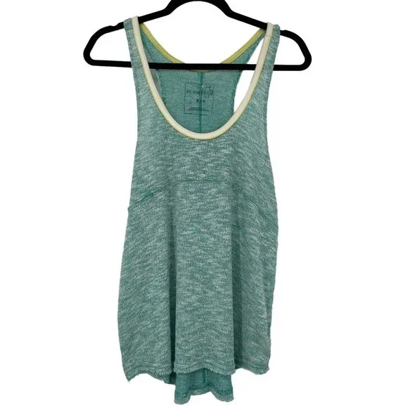 We the Free Racerback Tank Top Size Medium Mint Green Athleisure Athletic Womens - Picture 2 of 6